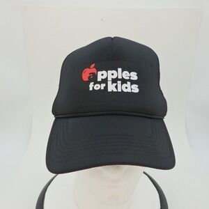 Black Apples for Kids Trucker Hat Mesh Back Adjustable Snapback